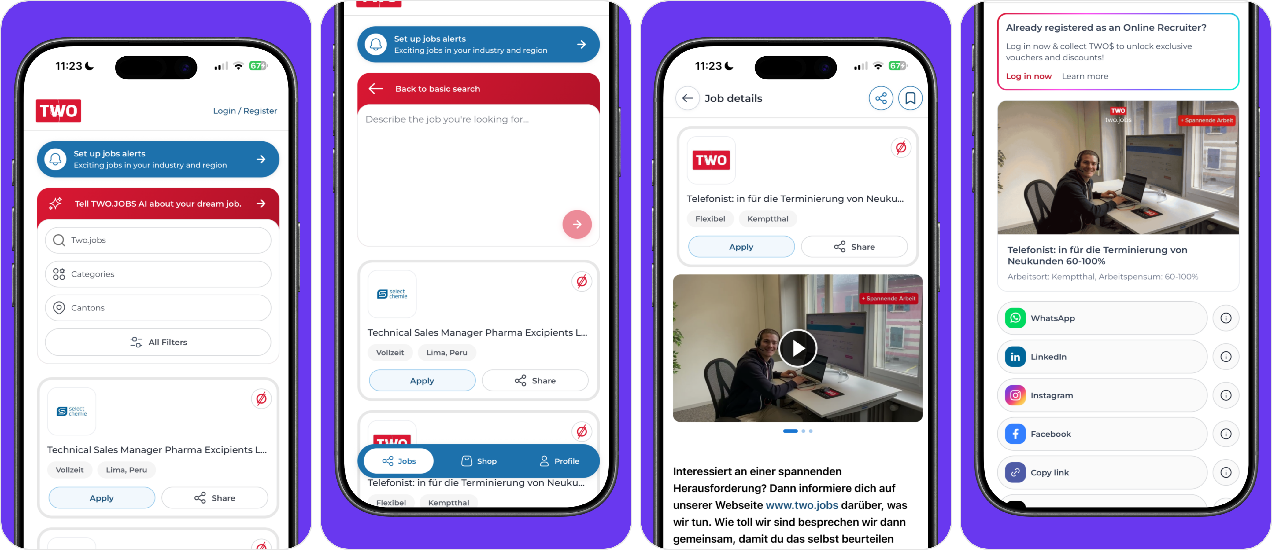 Designing the mobile layer as a direct and lightweight hiring experience